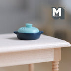 Miniature Cooking Pot 1:12 Scale Dollhouse Supplies Kitchen Metal Pot and Lid - H023