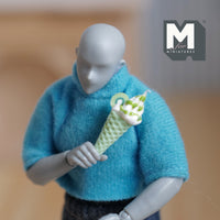 Doll Miniature Soft Ice Cream Cone Sliced Kiwi (non-edible) - H021