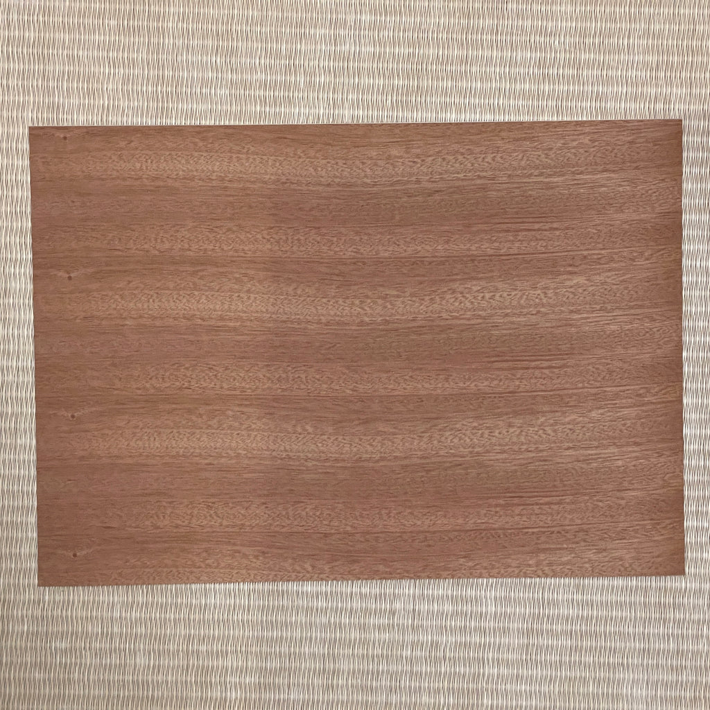 Miniature Sapele Peel and Stick Wood Veneer Sheet, 8-1/4 x 11-11/16 inch, 0.01 inch thick, DIY Dollhouse Supply