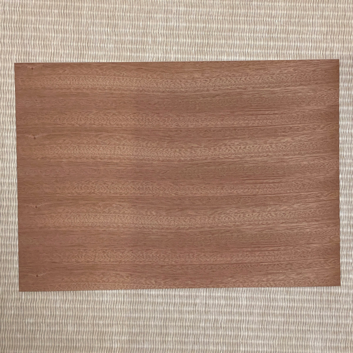 Miniature Sapele Peel and Stick Wood Veneer Sheet, 8-1/4 x 11-11/16 inch, 0.01 inch thick, DIY Dollhouse Supply