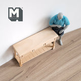 Dollhouse sideboard 1:12 scale miniature unfinished unpainted wooden foyer table with 3 drawers door entry table entrance table - I009