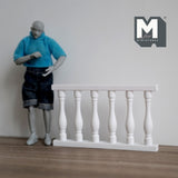 Dollhouse Supplies European Style Handrail Miniature House Patio Handrail Panel 4-3/4 inch long  - I042