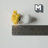 Miniature Flowers in Ceramic Vase 1:12 Scale Dollhouse Supplies Garden Flowers Living Room Decoration (yellow) - H038