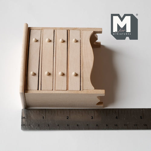 Dollhouse Supplies unpainted 4-drawer chest 1:12 Scale miniature furniture unfinished drawer chest wood dresser 3-3/8 inch tall - H012