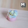 1:12 Scale Miniature Blue and Yellow Flowers in Ceramic Pitcher Vase, 1-9/16 inch tall, DIY Dollhouse Supply (pink)