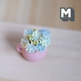 Dollhouse Supplies miniature flowers in vase dollhouse living room decoration 1 12th scale miniature (Blue) - H038