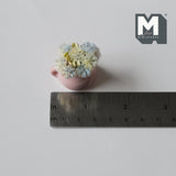 Dollhouse Supplies miniature flowers in vase dollhouse living room decoration 1 12th scale miniature (Blue) - H038