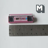 Miniature Portable Cassette Player Radio Antenna Cassette Tape Portable HiFi Music Player 1:12 Scale (plastic) (pink) (non-working) - H030