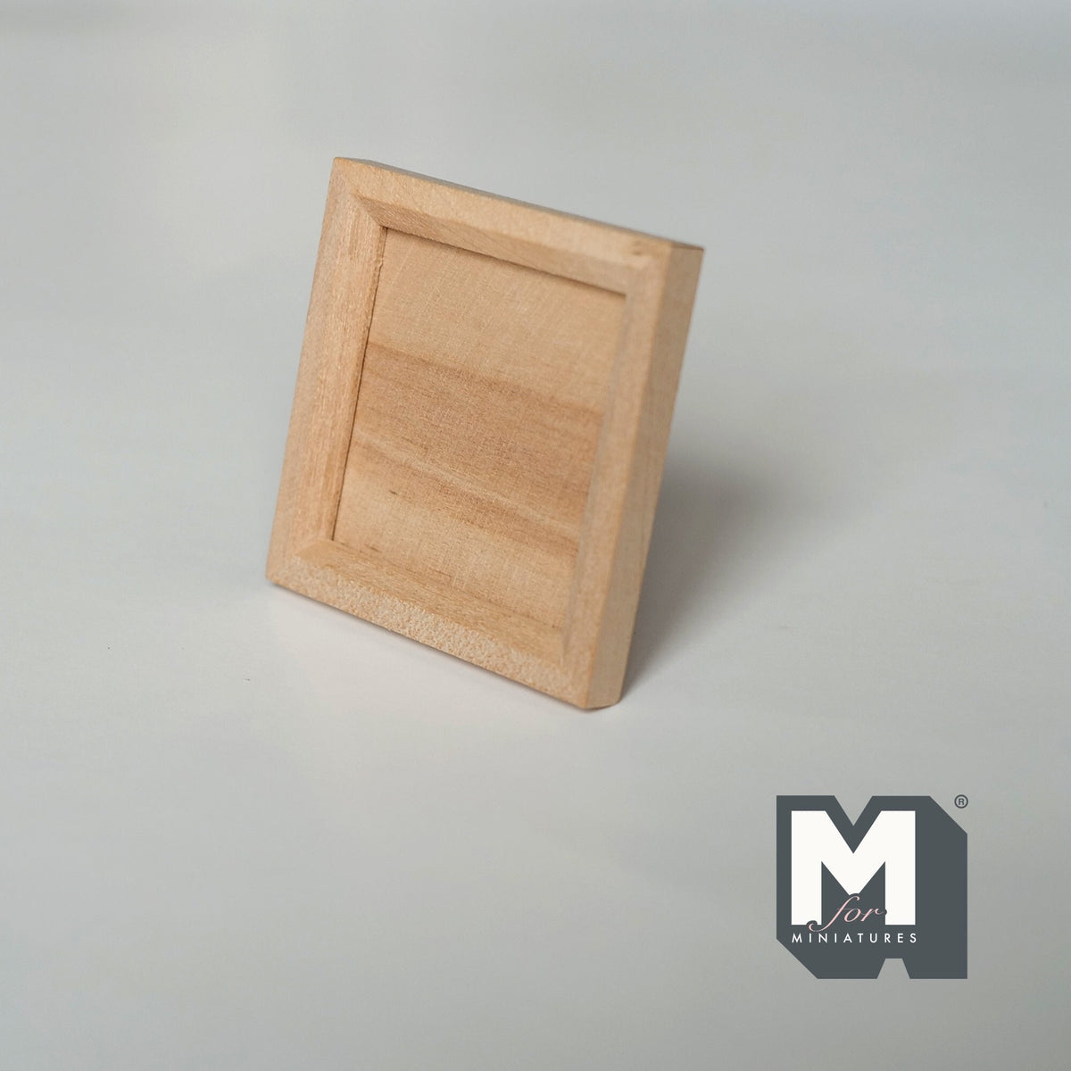 1:12 Scale Miniature Photo Frame Kit with Glazing and Backing, Unpainted, Self Assemble, Square Picture Frame, 1-3/4 inch wide (large)