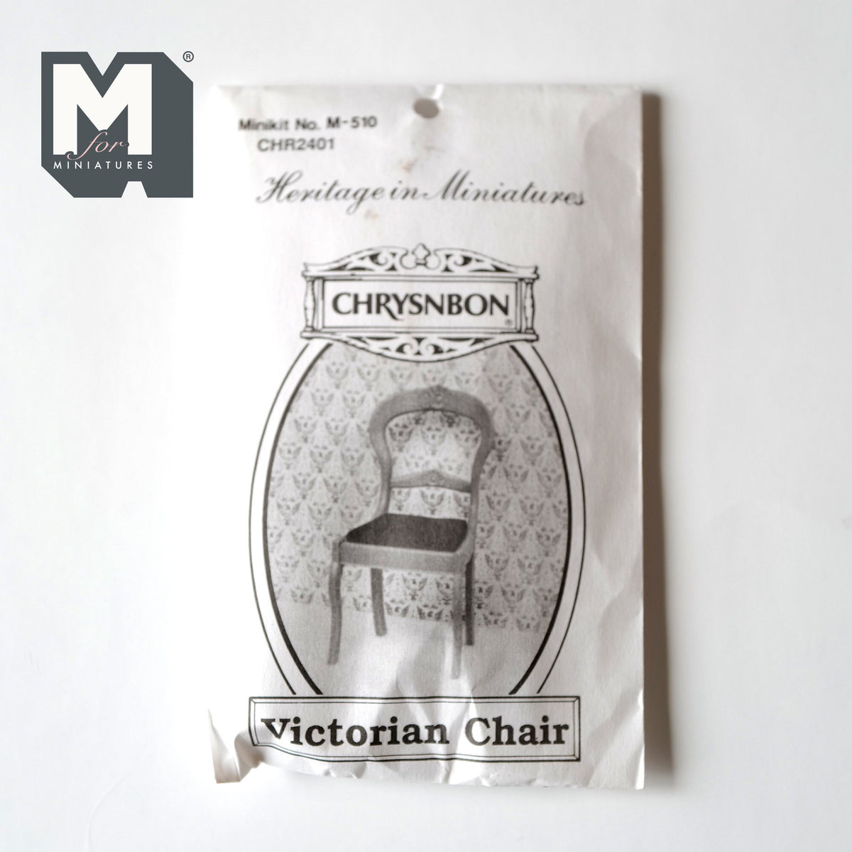 1:12 Scale Miniature Victorian Balloon Back Chair Kit, Unassembled, 2-15/16 inch tall, DIY Dollhouse Supply