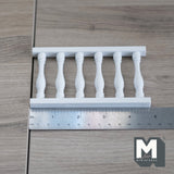 Dollhouse Supplies European Style Handrail Miniature House Patio Handrail Panel 4-3/4 inch long  - I042