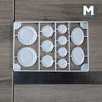 Kit de mini assiettes et plats à l'échelle 1:12, ensemble de 11 pièces, de 1,9 à 4 cm, fournitures pour maison de poupée à faire soi-même