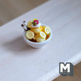 Dollhouse Supplies miniature Vanilla Ice-cream with banana - H021