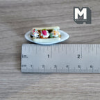Dollhouse miniature Banana Split Ice Cream Sundae - H021