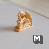Dollhouse Supplies Praying Angel Figurine 1:12 Scale Miniature Angel Statue 1-1/4 inch tall (cast resin) (beige) - I052