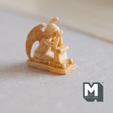 Dollhouse Supplies Praying Angel Figurine 1:12 Scale Miniature Angel Statue 1-1/4 inch tall (cast resin) (beige) - I052