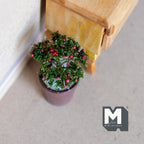 1:12 Scale Miniature Potted Shrub with Red Berries, 2-3/8 inch tall, DIY Dollhouse Supply