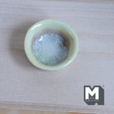 Miniature Ceramic Bowl with Crackle Glass 1:12 Scale Dollhouse Salad Bowl 1-1/8"(Dia.) (light yellow) - H017