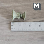 1:12 Scale Miniature Roman Style Garden Urn with Pedestal, 1-5/16 inch tall, DIY Dollhouse Supply (cast resin) (antique cream)