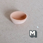 1:12 Scale Miniature Clay Oval Flower Pot, 11/16 inch tall, DIY Dollhouse Supply (beige)