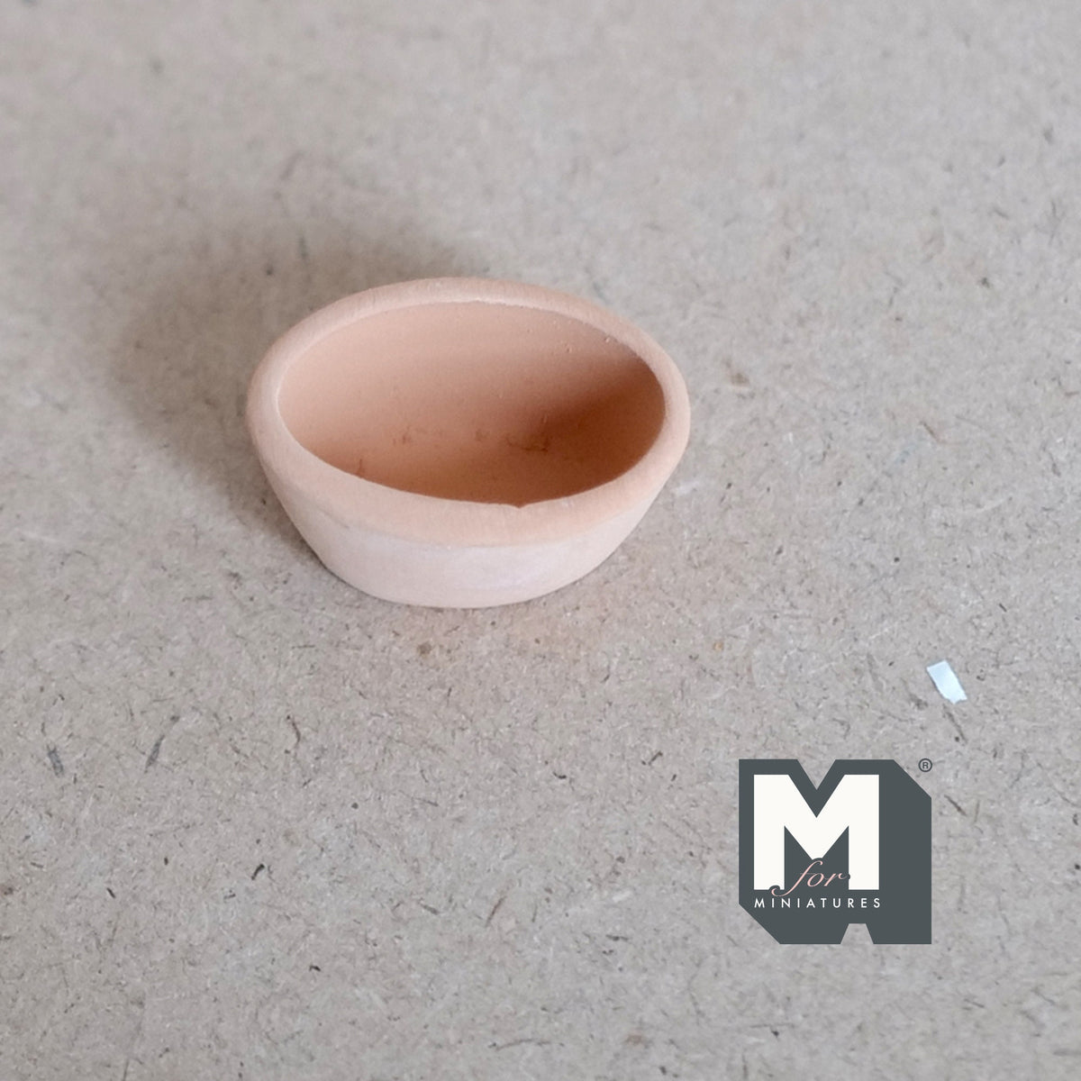 1:12 Scale Miniature Clay Oval Flower Pot, 11/16 inch tall, DIY Dollhouse Supply (beige)