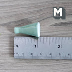 1:12 Scale Miniature Ceramic Cone Shaped Bottle Vase, Narrow Neck, 1-1/8 inch tall, DIY Dollhouse Supply (mint green)
