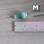Dollhouse Fairy Garden Ceramic Vase 1:12 Scale Miniature Flower Pot 1-1/8 inch tall (green) - B087