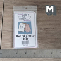 Dollhouse DIY self-assemble kit miniature boxed corset kit and box art with material and instruction from Dragonfly Intl (blue) - I017