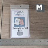 Dollhouse DIY self-assemble kit miniature boxed corset kit and box art with material and instruction from Dragonfly Intl (blue) - I017