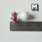 Miniature Flowers in Ceramic Vase 1:12 Scale Dollhouse Supplies Garden Flowers Living Room Decoration (purple) - H039