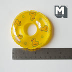 Miniature Round Pool Float 1:12 Scale Dollhouse Swimming Pool Tube Inflated Pool Raft 3-3/8 inch dia. (yellow) - J026