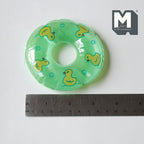 Miniature Round Pool Float 1:12 Scale Dollhouse Swimming Pool Tube Inflated Pool Raft 3-3/8 inch dia. (green) - J026