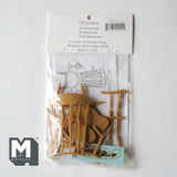 Dollhouse Supplies DIY Arrowback Rocker DIY Kit (Self assemble and paint) from Chrysnbon (beige) - I017