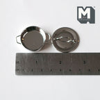 1:12 Scale Miniature Metal Cooking Pot with Lid, 1-1/16 inch dia., DIY Dollhouse Supply (silver)