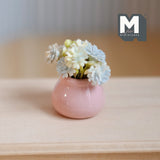Dollhouse Supplies miniature flowers in vase dollhouse living room decoration 1 12th scale miniature (Blue) - H038