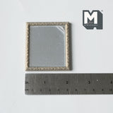 Dollhouse Ornate Rectangular Frame and Mirror with Protection Film 1:12 Scale Miniature Mirror (plastic) - H026