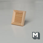 1:12 scale miniature unpainted wood square photo frame kit with glazing, backing and stand, medium, shown assembled