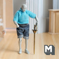 Dollhouse Miniature Metal Decor 1:12 Scale Mid Century Style Metal Sabre 3-5/16 inch long (dull non-working) - E048