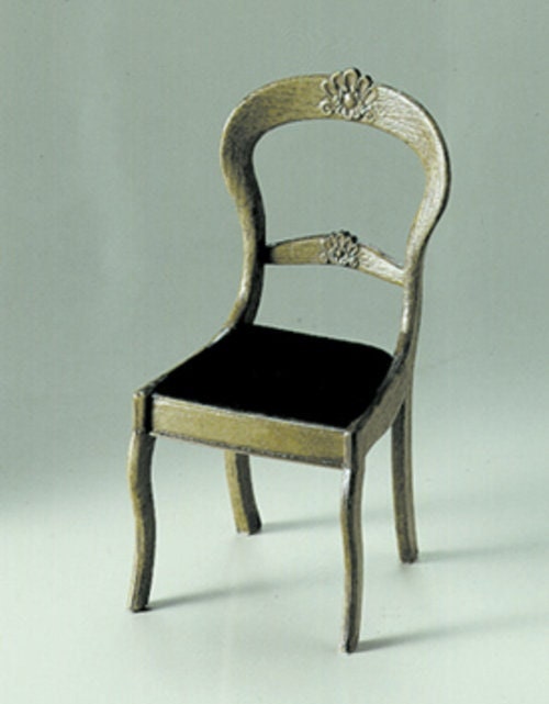 1:12 Scale Miniature Victorian Balloon Back Chair Kit, Unassembled, 2-15/16 inch tall, DIY Dollhouse Supply
