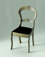 Miniature Victorian Style Chair DIY Kit (Self assemble and paint) from Chrysnbon - I017