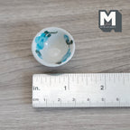 1:12 Scale Miniature Ceramic Bowl with Floral Pattern, 1-3/16 inch dia., DIY Dollhouse Supply (blue)