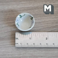 Miniature Ceramic Food Bowl 1:12 Scale Dollhouse Ceramic Salad Bowl 1-3/16 inch dia. (light blue) - H017