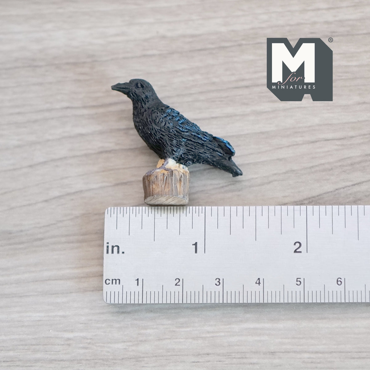 Miniature Crow 1:12 Scale Dollhouse Supplies Raven Animal Bird (cast resin) - H046