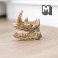 1:12 Scale Miniature Rhino Skull, 1-5/8 inch long, DIY Dollhouse Supply (cast resin) (beige)