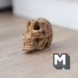 Miniature Ape Skull Dollhouse Supplies Decoration 1-5/16 inch tall (cast resin) (brown) - H050