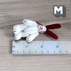 1:12 Scale Miniature Plush Lop Bunny Rabbit, Movable Arms and Legs, 3-1/8 inch tall, DIY Dollhouse Supply (white)