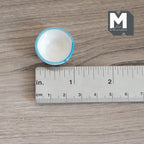 1:12 Scale Miniature Ceramic Bowl, 1-1/8 inch dia., DIY Dollhouse Supply (white and light blue)
