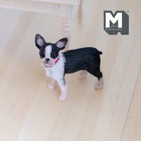 Miniature French Bulldog 1:12 Scale Dollhouse Pet Dog 1-5/8 inch long (cast resin) - I046