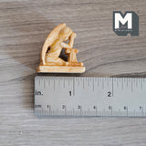 Dollhouse Supplies Praying Angel Figurine 1:12 Scale Miniature Angel Statue 1-1/4 inch tall (cast resin) (beige) - I052