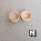 1:12 Scale Miniature Terracotta Flower Pots, Set of 2, 1/2 inch tall, DIY Dollhouse Supply (beige)